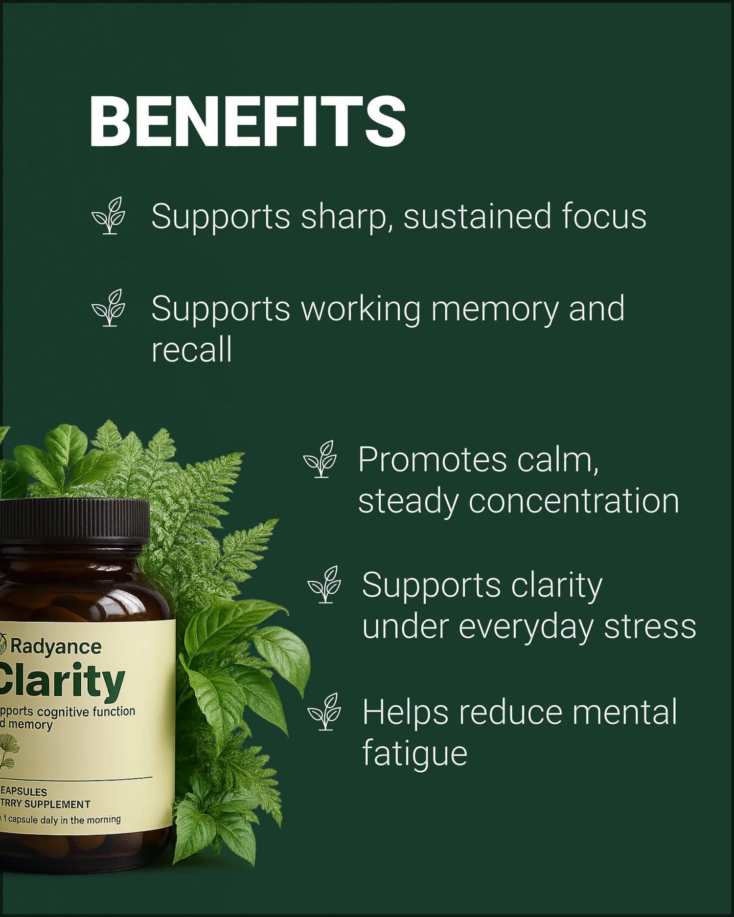 Clarity - Daily Cognitive &amp; Memory Support Supplement