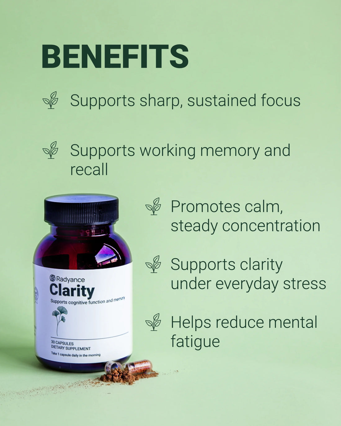 Clarity - Daily Cognitive &amp; Memory Support Supplement