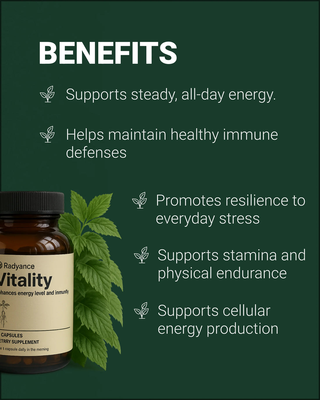 Vitality - Daily Energy &amp; Immune Support Supplement